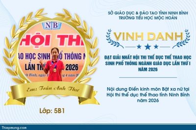 TIỂU HỌC MỘC HOÀN ĐẠT GIẢI NHẤT HỘI THI THỂ DỤC THỂ THAO TỈNH NINH BÌNH