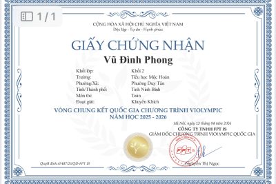 TRƯỜNG TIỂU HỌC MỘC HOÀN GẶT HÁI “CƠN MƯA GIẢI THƯỞNG” VIOLIMPIC TOÁN CẤP QUỐC GIA