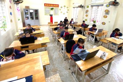 Học sinh trường tiểu học Mộc Bắc hào hứng tham gia sân chơi Violympic Toán cấp tỉnh